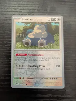 Snorlax 143/165 Uncommon MEW 151 Pokemon Reverse Holo NM/M - Image 1