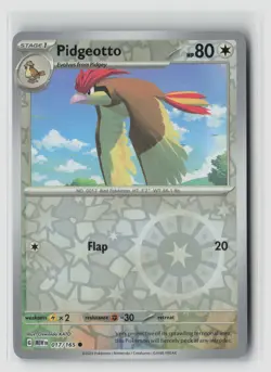Pidgeotto #017/165 Sv Scarlet & Violet 151 Common Reverse Holo Pokemon TCG LP - Image 1