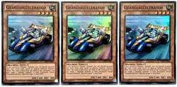 3 x AP02-EN005 Geargiaccelerator - Super Rare Unlimited Lightly Played YuGiOh - Image 1