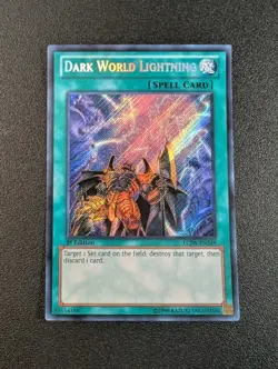 Dark World Lightning LCJW-EN249 Secret Rare 1st Edition VLP - Image 1