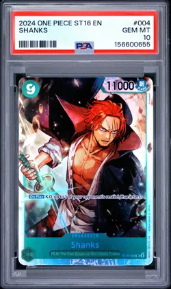 2024 ONE PIECE STARTER DECK ST16-GREEN UTA #004 SHANKS PSA 10 - Image 1