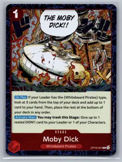Moby Dick OP16-021 Rare The Time of Battle One Piece Near Mint - Image 1