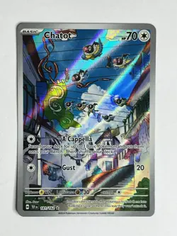 Chatot 181/162 NM Pokemon Temporal Forces Illustration Rare Card Pokemon TCG - Image 2