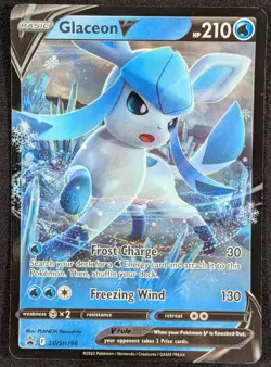 Glaceon V Black Star Promo Full Art Ultra Rare Pokemon Card SWSH196 (NM) - Image 1