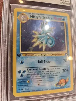 Misty's Seadra Gym Heroes 1st Edition Holo Pokemon Card WOTC PSA BGS 7.5 - Image 2