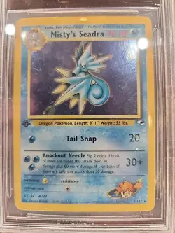 Misty's Seadra Gym Heroes 1st Edition Holo Pokemon Card WOTC PSA BGS 7.5 - Image 4