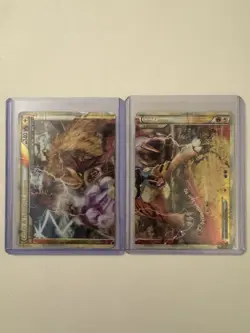 Pokemon TCG Entei & Raikou LEGEND 90/95 91/95 Holo 2-Card Lot Damaged - Image 1