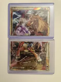 Pokemon TCG Entei & Raikou LEGEND 90/95 91/95 Holo 2-Card Lot Damaged - Image 2