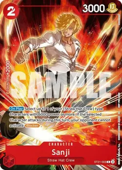 ONE PIECE Sanji ST21-003 Full Art - Welcome Pack 2026 Vol.1 - Promo Card - Image 2