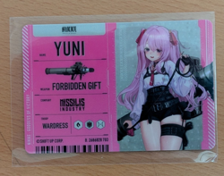 Bandai Goddess of Victory NIKKE Metallic Pass Vol 1 Card - Yuni - Image 2