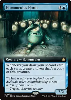 Homunculus Horde Extended Art Foundations NM MTG - Image 1