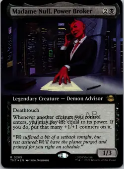 MTG SkeenAB Madame Null, Power Broker BORDERLESS FOIL from TMT. NM. - Image 1