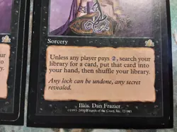 Rhystic Tutor Prophecy Rare X2 (PANGOLIN MTG) X2 BOTH MP-/ HP+ See Pics! - Image 5