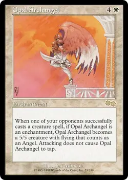 OPAL ARCHANGEL mtg Very Light Play Urza's Saga 1 Rare - Image 1