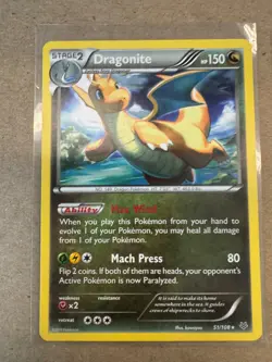 Dragonite Pokemon Vintage Card Lot 51/108 96/149 Common + Reverse Holo 2015 - Image 2