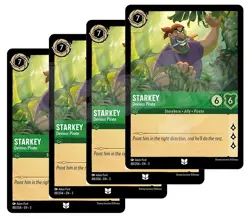 Disney Lorcana Starkey - Devious Pirate x 4 Into the Inklands NM - Free Card - Image 1