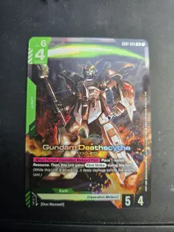 Gundam Deathscythe GD01-025 LR Foil Card Newtype Rising Gundam TCG OCG NM - Image 1
