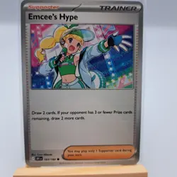 Pokemon Destined Rivals TCG Trading Card Trainer Emcees Hype #163 - Image 1
