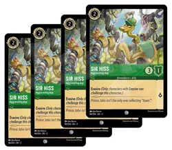 Disney Lorcana Sir Hiss Aggravating Asp x 4 Into the Inklands NM - Free Card - Image 1