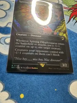 MTG Foil Spitting Dilophosaurus (Borderless) REX #0003 - Image 2