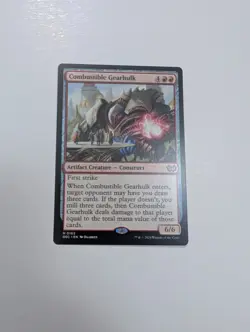 MTG - Combustible Gearhulk - Commander: Duskmourn (DSC) NM/M Condition - Image 1