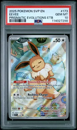 2025 POKEMON SVP EN-SV BLACK STAR PROMO #173 EEVEE PSA 10 - Image 1