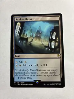 Sunken Ruins - Commander: FINAL FANTASY MTG Plus Bonus Card!!! - Image 1