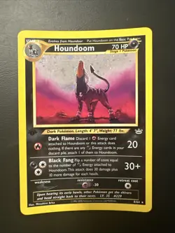 Pokemon Neo Revelation 2001 Houndoom 8/64 1st Edition Holo Rare PSA 8 - Image 1