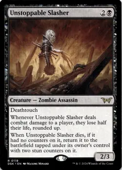Unstoppable Slasher DSK #119 Duskmourn: House of Horror Magic: The Gathering NM - Image 1