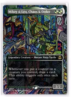 Mikey & Leo, Chaos & Order (Borderless) 200 Teenage Mutant Ninja Turtles NM - Image 1