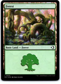 Forest (0273) 273 Land Lorwyn Eclipsed Magic: The Gathering Foil Near Mint - Image 1