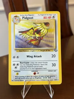 Pidgeot Holo 8/64 Jungle Unlimited Pokemon Card MP WOTC Vintage - Image 1