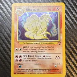 Wizards of the Coast Ninetales 13/130 Base Set 2 Holo Rare EN 80HP 2000 - Image 1