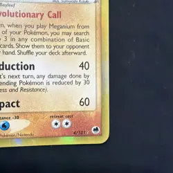 Pokemon Meganium 4/101 Dragon Frontiers Reverse Holo Rare 110 HP Eng 2006 - Image 4