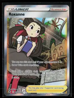 Roxanne GG66/GG70 Ultra Rare Trainer Crown Zenith Galarian Gallery Pokemon NM - Image 1