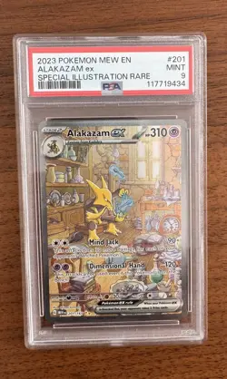2023 Pokemon 151 Alakazam ex #201 Special Illustration Rare SIR PSA 9 MINT - Image 1