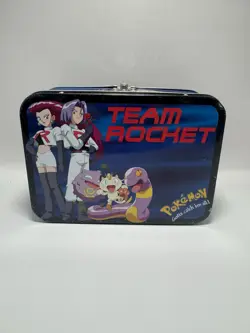 Vintage Pokemon Pokemon Team Rocket Tin Lunch Box 1999 Collectible - Image 1