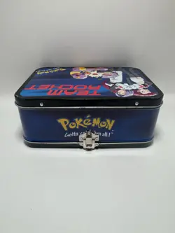 Vintage Pokemon Pokemon Team Rocket Tin Lunch Box 1999 Collectible - Image 2