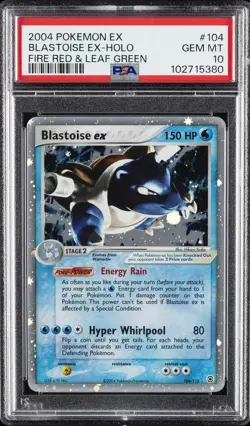 2004 POKEMON EX FIRE RED & LEAF GREEN #104 BLASTOISE EX-HOLO PSA 10 - Image 1
