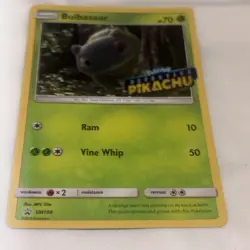 Bulbasaur - (Detective Pikachu Stamped) SM198 Holo Promos Pokemon Card NM 2019 - Image 1
