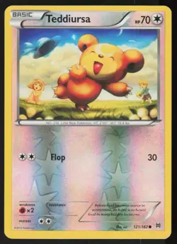 Teddiursa 121/162 Common BREAKthrough Pokemon Reverse Holo Lightly Played - Image 1