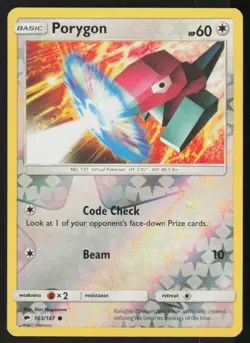 Porygon 103/147 Common Burning Shadows Pokemon Reverse Holo Lightly Played - Image 1