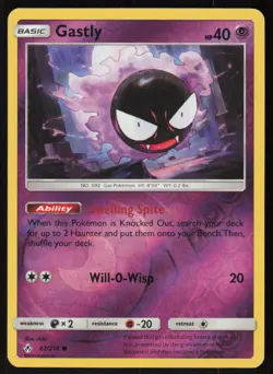 Gastly 67/214 Common Unbroken Bonds Pokemon Reverse Holo Lightly Played - Image 1