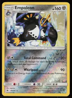 Empoleon 81/131 Holo Rare Forbidden Light Pokemon Reverse Holo Lightly Played - Image 1