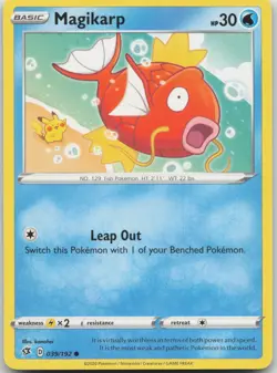 Magikarp 039/192 Common Rebel Clash Pokemon Near Mint C - Image 1