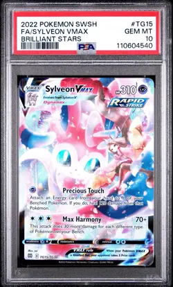 PSA 10 Gem Mint Sylveon VMAX TG15/TG30 Brilliant Stars Trainer Gallery Pokemon - Image 1