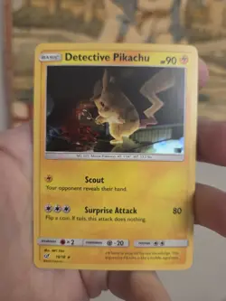 Pokemon TCG Detective Pikachu Holo Rare Card 10/18 LP Condition - Image 1