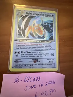 Pokemon 1st Edition Light Dragonite - Image 1