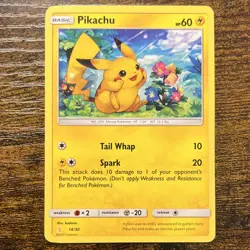 🔥Pikachu 14/130 Pokemon SM Trainer Kit: Lycanroc & Alolan Raichu🔥 - Image 1