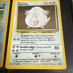 Chansey - 3/102 Base Set Unlimited Holo Rare Pokemon TCG WOTC Vintage - Image 3
